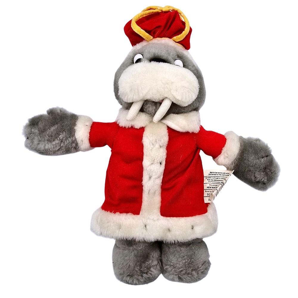 Marineland Mascot King Waldorf Vintage‎ 1980's Walrus Plush Stuffed Toy Souvenir